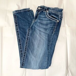 Miss Me Blue Straight Skinny Denim Jeans 👖